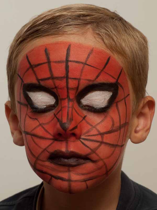 Spiderwoman  Bemalte gesichter, Kinder schminken, Schminken spiderman